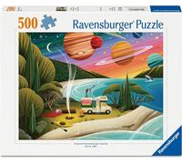 Ravensburger Camping 500 Piece Jigsaw Puzzle for Adults & Kids Age 10+ - Cosmic Night Sky, Planets & Camper Van Scene