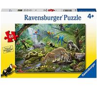 Ravensburger 60 Piece Jigsaw Puzzle with Rainforest Animals, Engaging and Educational Fun, Unique Pieces, Durable for Repeated Use, for 4-8 Years Old Kids
