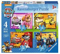 Ravensburger 7033 Paw Patrol, Kids age 3 Years and Up, 4 in Box (12, 16, 20, 24 piece) Jigsaw Puzzles