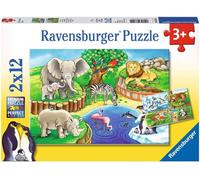 Ravensburger 76024 Animals in The Zoo Puzzle 2 x 12-Piece