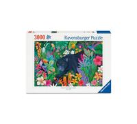 Ravensburger Panther in the Flower Jungle 3000 Piece Jigsaw Puzzle - Premium Quality Large Puzzle for Adults, Wildlife and Nature Lovers, Colourful Tropical Jungle Scene