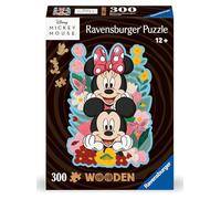 Ravensburger Disney Mickey & Minnie Mouse Shaped 300 Piece Wooden Puzzles for Adults and Kids Age 12 Years Up