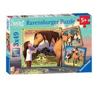 Ravensburger Adventure on Horses 3x49 Piece Jigsaw Puzzle Set for Kids - 08068 - Every Piece is Unique Pieces Fit Together Perfectly