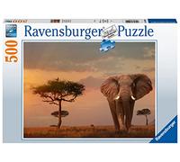 Ravensburger African Elephant 500 Piece Jigsaw Puzzles for Adults and Kids Age 10 Years Up [Amazon Exclusive]