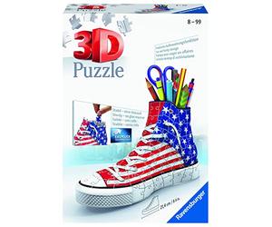 Ravensburger American Flag Shoe 3D Jigsaw Puzzle for Kids Age 8 Years Up - 108 Pieces - No Glue Required