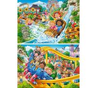 Ravensburger Amusement Park Fun Jigsaw Puzzle for Kids Age 4+ - 2 x 24 Piece Children’s Puzzles with Colourful Theme Park & Fairground Scenes