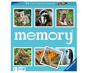 Ravensburger Animal Babies Memory Game - Matching Picture Snap Pairs For Kids Age 3 Years Up - Educational Todder Toy