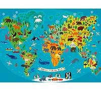 Ravensburger Animal World Map 150 Piece Jigsaw Puzzle for Kids Age 7 Years Up