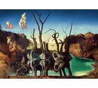 Ravensburger Art Collection Jigsaw Puzzle &quotSwan Reflecting Elephants" by
