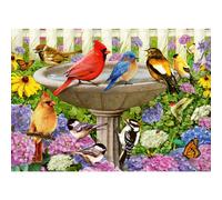 Ravensburger At The Birdbath 500-Piece Large Format Jigsaw Puzzle | Unique Softclick Technology | Vibrant Glare Free | suitable for all ages | FSC Ce
