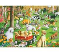 Ravensburger - at The Dog Park - 500 Piece Large Format Jigsaw Puzzle - Dogs of Every Breed Romp, Dig, Chase & Play - Premium Quality - Gift for Family Game Night - Puzzles for Adults