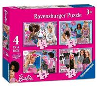 Ravensburger Barbie Jigsaw Puzzles for Kids Age 3 Years Up - 4 in a Box (12, 16, 20, 24 Pieces)