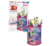 Ravensburger Barbie Stationery Pencil Holder Pen Pot - 3D Jigsaw Puzzle - Kids Age 6 Years Up - 54 Pieces - No Glue Required - Gifts for Girls