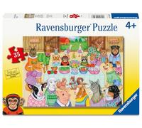 Ravensburger Barn Party 35 Piece Jigsaw Puzzle - Farm Animal Scene with Cow, Pig, Sheep, Dog & Cat - Fun Educational Toy for Kids Ages 4+