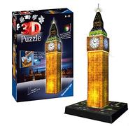 Ravensburger Big Ben 3D Jigsaw Puzzle for Adults and Kids Age 8+, Up - Night Edition with LED Lighting - 216 Pieces - No Glue Required