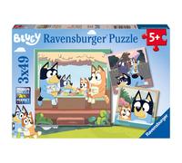 Ravensburger Bluey 3 x 49 Piece Jigsaw Puzzles for Kids, 3 Puzzle Set with Colourful Bluey Designs, Ages 5 Years and Up