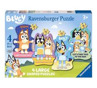 Ravensburger Bluey 4 Large Shaped Jigsaw Puzzles for Kids Age 3 Years and Up - 10, 12, 14 and 16 Pieces - Gifts for Kids