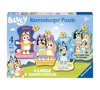 Ravensburger Bluey 4 Large Shaped Jigsaw Puzzles (10, 12, 14, 16 pieces) Game