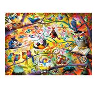 Ravensburger - Busy Birdies - 1000 Piece Jigsaw Puzzle - Birds with Attitude - Bright Bold Birds in a Stunning Array of Colors - Frameable - Pre