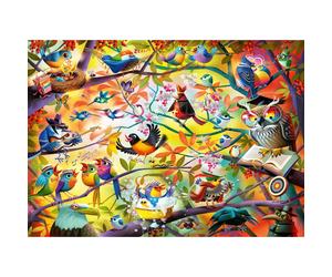 Ravensburger - Busy Birdies - 1000 Piece Jigsaw Puzzle - Birds with Attitude - Bright Bold Birds in a Stunning Array of Colors - Frameable - Pre
