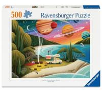 Ravensburger Camping 500 Piece Jigsaw Puzzle for Adults & Kids Age 10+ - Cosmic Night Sky, Planets & Camper Van Scene