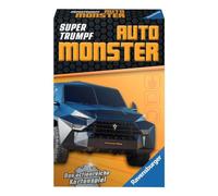 Ravensburger Card Game, Super Trump Car Monster 20690, Quartet and Trump Game for Technology Fans from 7 Years, Yellow