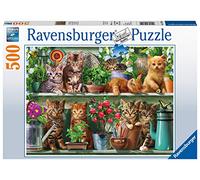 Ravensburger Cats on The Shelf 500 Piece Jigsaw Puzzle for Adults and Kids Age 10 Up