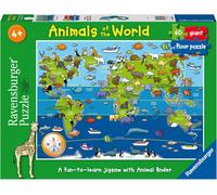 Ravensburger Children Puzzles Animals of the World, Giant Floor - Ages 4+