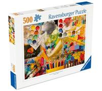 Ravensburger Art Studio 500 Piece Jigsaw Puzzle - Colourful Collage of Art Supplies for Adults & Teens, Relaxing Creative Hobby & Mindful Gift