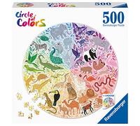 Ravensburger Circle of Colours - Animals Circular 500 Piece Jigsaw Puzzle for Adults and Kids Age 10 Years Up