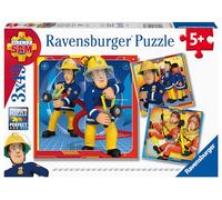 Ravensburger Children Puzzles Fireman Sam to the rescue! - Ages 5+ | 3 x 49 pieces Fireman Sam puzzle, children's puzzle from 5 years, Ravensburger quality