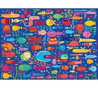 Ravensburger Funny Fish Friends 200 Piece Jigsaw Puzzle | Extra Large Pieces for Kids Age 8+ | Educational Ocean Puzzle Toy | Premium Quality for Children