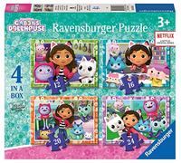 Ravensburger Gabby’s Dollhouse Jigsaw Puzzles for Kids Ages 3 Years and Up - 4 in a Box (12, 16, 20, 24 Pieces) - Educational Puzzles for Toddlers