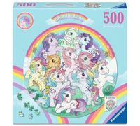 Ravensburger Children Puzzles My Little Pony - Ages 14+ | 500 piece round jigsaw puzzle, size 52 x 52 cm, designed for adults from 14 years, including poster and gift idea.
