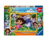 Ravensburger - Children's Jigsaw Puzzle - Set of 2 12-Piece Jigsaw Puzzles - We Can Make It Happen! / Dora - Girl or Boy from 3 Years Puzzle - 2 Posters Included - 12004198