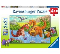 Ravensburger Children's Puzzle 05030 Playing Dinos Puzzle for Children from 4 Years with 2 x 24 Pieces