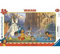 Ravensburger Children's Puzzle - 05141 Camping with Friends - Frame Puzzle for Children from 3 Years, Yakari Puzzle with 15 Pieces