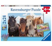 Ravensburger Children's Puzzle 05148 Horse Love, 2 x 24 pieces, Age 4+, Yellow