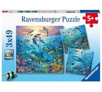 Ravensburger Children's Puzzle - 05149 Animal World of the Ocean - Puzzle for Children from 5 Years with 3 x 49 Pieces