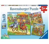 Ravensburger Children's Puzzle - 05150 Knight Tournament in the Middle Ages - Puzzle for Children from 5 Years, with 3 x 49 Pieces
