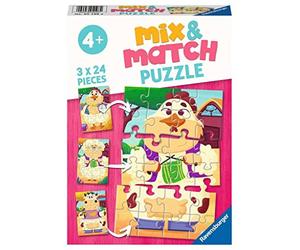 Ravensburger Children's Puzzle - 05198 Mix & Match My Farm Friends - Puzzle for Children from 4 Years with 3 x 24 Pieces