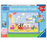 Ravensburger Children's Puzzle 05574 - Peppas Adventure - 2 x 12 Pieces Peppa Pig Puzzle for Children from 3 Years