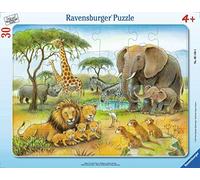 Ravensburger Children's Puzzle - 06146 Africa Wildlife - Frame Puzzle for Children from 4 Years, with 30 Pieces