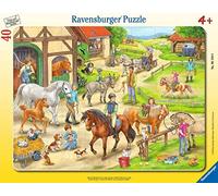 Ravensburger Children's Puzzle 06164 On the Horse Yard Frame Puzzle for Children from 4 Years with 40 Pieces