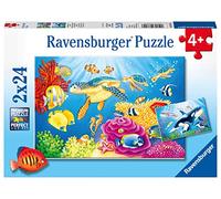 Ravensburger Children's Puzzle 07815 Colourful Underwater World Puzzle for Children from 4 Years with 2 x 24 Pieces