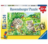 Ravensburger Children's Puzzle - 07820 Cute Koalas and Pandas - Puzzle for Children from 4 Years with 2 x 24 Pieces