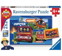Ravensburger Children's Puzzle 07826 Wasser Marsch Sam | 2 x 24 pieces Fireman Sam puzzle, children's puzzle from 4 years, Ravensburger quality