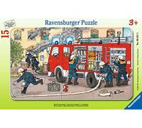 Ravensburger - Children's puzzle - 15-piece frame - My Firefighter car - Girl or boy from 3 years old puzzle - Thick and durable cardboard - Vehicle - 06172
