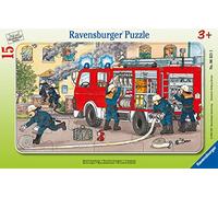 Ravensburger - Children's puzzle - 15-piece frame - My Firefighter car - Girl or boy from 3 years old puzzle - Thick and durable cardboard - Vehicle - 06172
