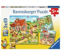 Ravensburger Children's Puzzle - Holidays in the Country - 3 x 49 Pieces Puzzle for Children from 5 Years
